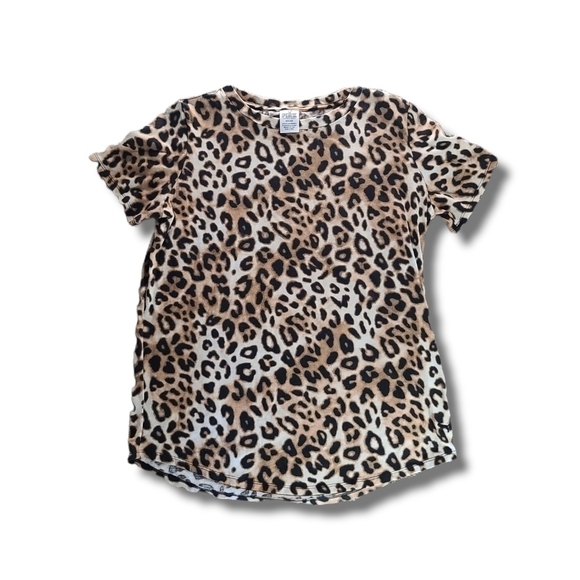 VS PINK tan black leopard print everyday tee - Picture 1 of 3